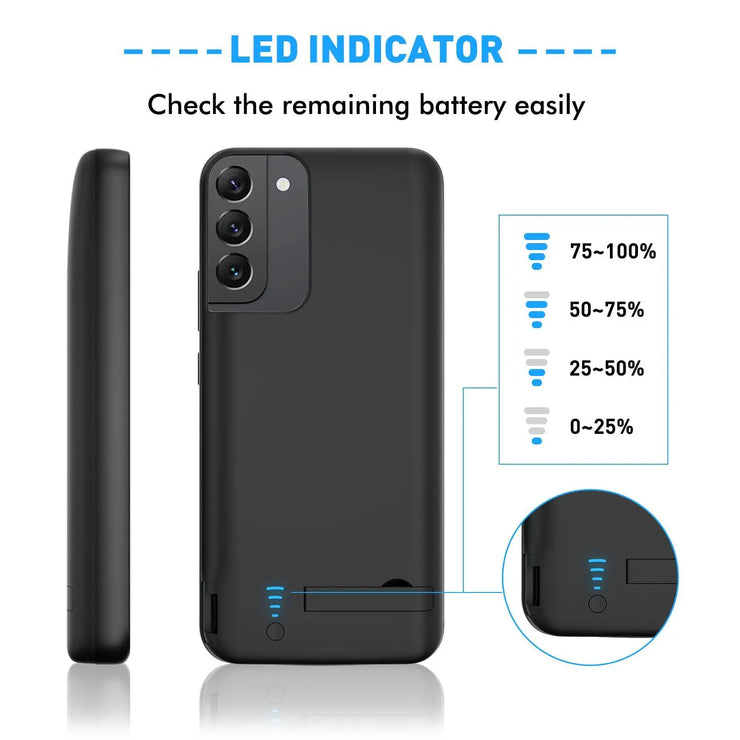 Samsung Battery Charger Case for S24 S23 S22 S21 S20 Ultra and Plus Models