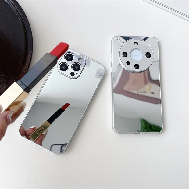 Luxury Make up Mirror Phone Case for Iphone 13 14 15 16 All Models Pro Max plus Shockproof Case