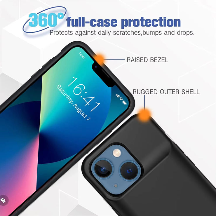 6800Mah Battery Charger Case Powerbank for Iphone 6 7 8 SE X XS XR 11 12 13 14 15 16 Pro Backup External Phone Charging Case